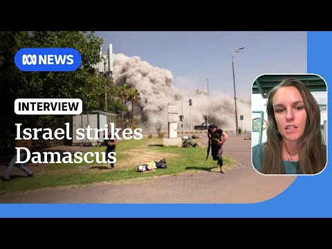 YouTube video thumbnail: Journalist Describes Moment Israeli air Strike Hits Damascus