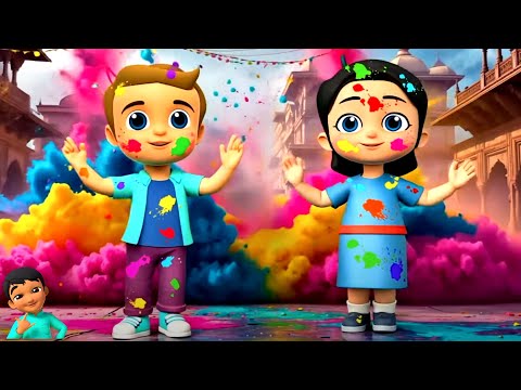 Holi Aagai Song | होली आ गयी | Indian Festival Rhyme and Kids Songs in Hindi