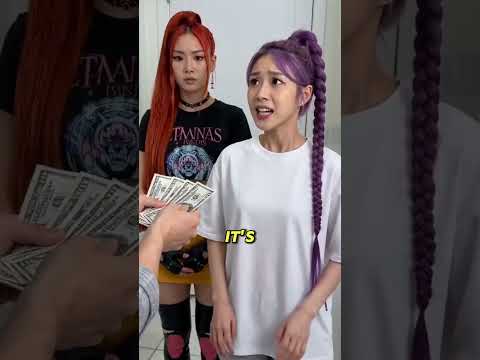 Rumy found a washing machine that makes GOLD... Jinu stole it! 😱💰 #kpop #rumi #funny #shorts