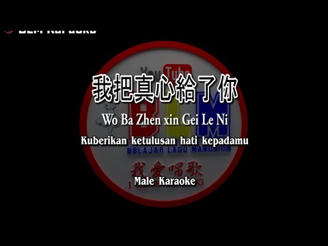 我把真心給了你  – Wo Ba Zhen xin Gei Le Ni – Male Karaoke – Terjemahan – Pinyin – Lyrics – Lirik