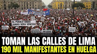 🔴¡Lo Último! Se corre Dina, Más de 190 MIL manifestantes toman Lima