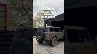 Mud on the tires. Dirt in the wheel wells. Proof of a proper adventure with the #Bronco. 🧼