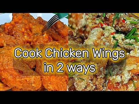 Cook Chicken Wings in 2 Ways - Salted Egg Chicken Wings and Garlic Parmesan Chicken WIngs