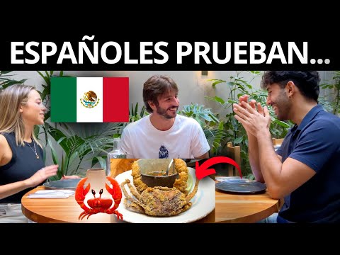 Españoles Prueban Comida Mexicana 🇲🇽 por Primera Vez 🦀 COMEMOS CANGREJO