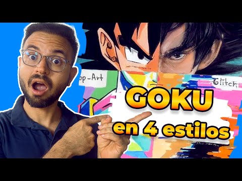 Dibujé a Goku en 4 estilos 😎