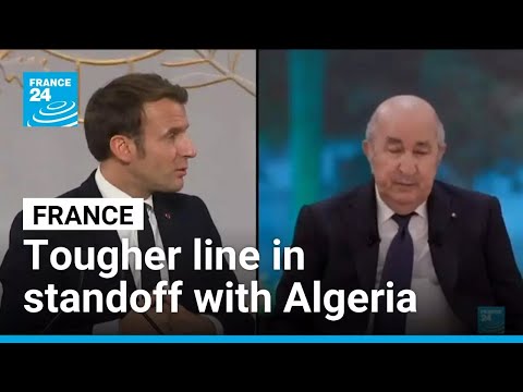 YouTube video thumbnail: France's Macron Urges Tougher Line in Standoff With Algeria