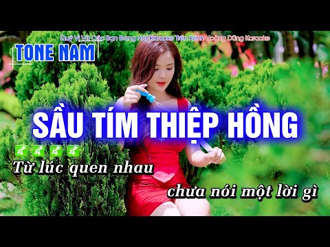 Karaoke Sầu Tím Thiệp Hồng – Tone Nam Dễ Hát Nhất – Hoàng Dũng Karaoke