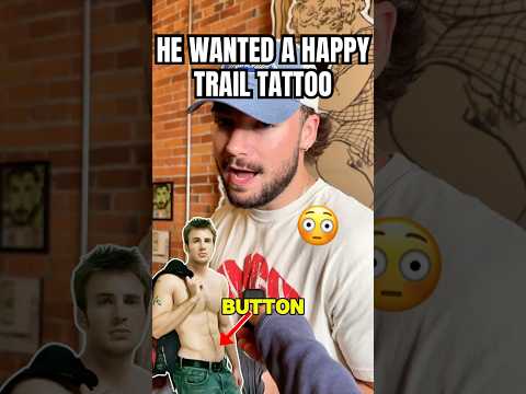 He wanted a happy trail tattoo 😂🤦‍♂️ #tattoo #tattoos #tattooartist #tattooart #tattoodesign #ink