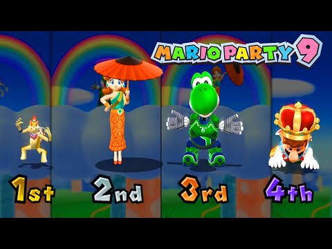 Mario Party 9 Minigames High Rollers - Bowser vs Daisy vs Yoshi vs Mario ( Master Difficulty )