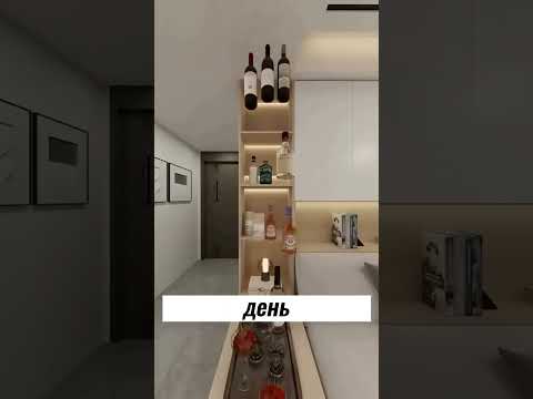 Гостиная с умным хранением 👇#дизайн #интерьер