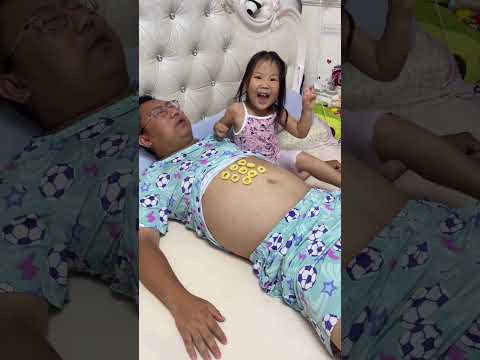 Feeding father and daughter daily father and daughter