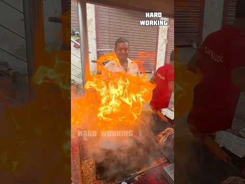 "🤤❤️Street Style Kathi Roll Paratha in Delhi" #hardworking #rollparatha