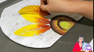 Estampado con hojas naturales