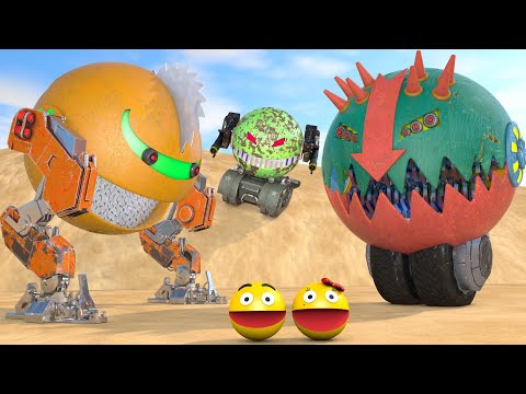 Pacman's Best Adventures Compilation #15 | Shredder, ChainSaw, Walking, Tracked & Combat Robots