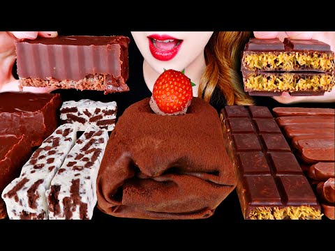 ASMR MOST POPULAR FOODS *BRICK CHOCOLATE, EDIBLE TOWELS, DUBAI CHOCOLATE, MARSHMALLOW COOKIE MUKBANG