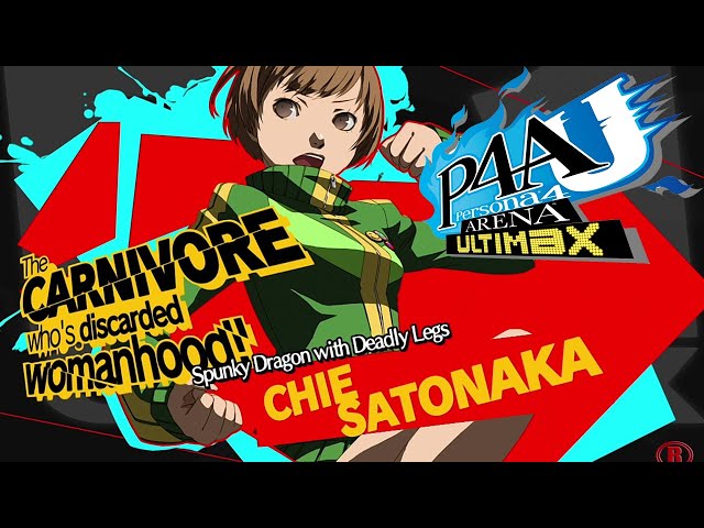 Persona 4 Arena Ultimax (Chie Satonaka) Arcade Gameplay [Risky] - Story & Ending [1080p 60fps]