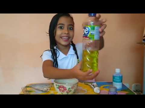 como fazer Slime de pasta de dente e detergente com a Lary bebezinha🥰🥰