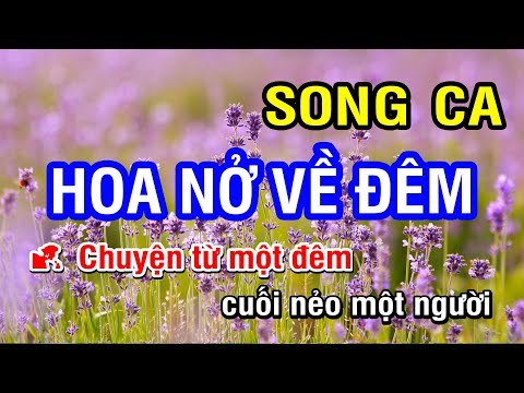 Hoa Nở Về Đêm (Karaoke Beat) – Song Ca | Nhan KTV