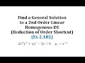 Understanding Second Order Linear Homogeneous Differential Equations