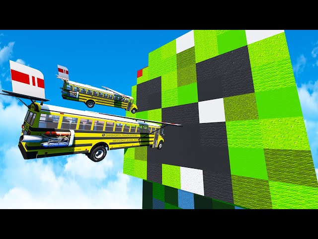 We Flew Buses into Massive Creepers and Destroyed Everything in BeamNG Multiplayer!