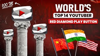 World’s Top 14 YouTube Red Diamond Button Creators | 3d Comparision | Small Data 3d