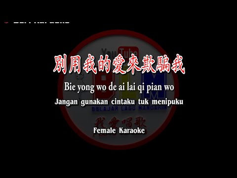 別用我的愛來欺騙我 -Bie yong wo de ai lai qi pian wo – Female Karaoke – Terjemahan – Pinyin – Lyrics – Lirik