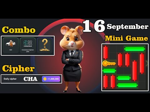 16 September Daily Combo, Daily Cipher and Mini Game Puzzle Hamster Kombat