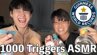 【ASMR】1000 Triggers ASMR with Tapping and Scratching / GUINNESS WORLD RECORDS 29:50🏆🌏