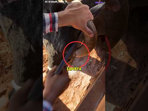perawatan sapi dengan memotong tanduk!!