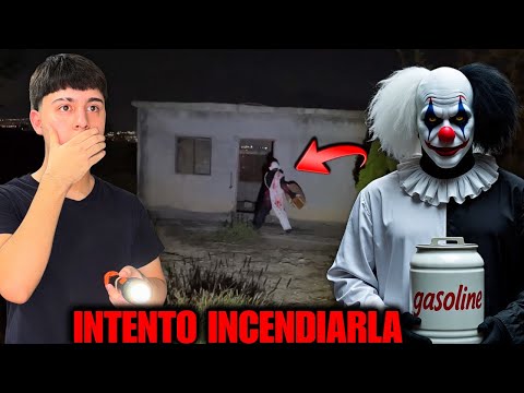 GRABE AL PAYASO INTENTO INCENDIAR MI CASA EN EL TERRENO 🤡 *Esto sucedió*