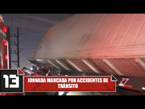 Jornada marcada por accidentes de tránsito