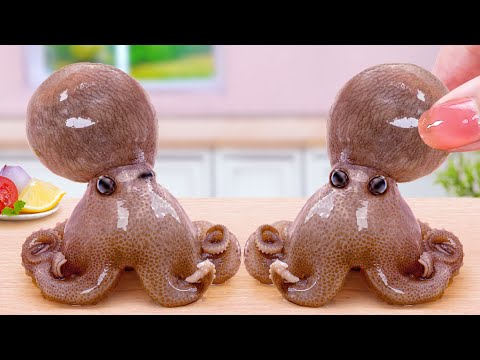 Best Of Cooking Seafood 🐙 Mini Fried Octopus Karaage Japanese Style 🏮 Tina Mini Cooking