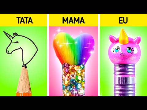 PROVOCAREA DE ARTĂ LA ȘCOALĂ 🎨 Bogat vs Sărac în Trucuri de Desen Creativ și Proiecte DIY de 123 GO!