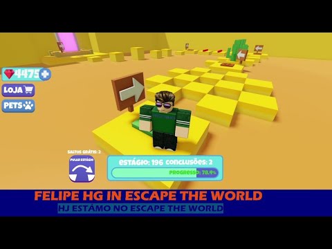 JOGANDO ESCAPE THE WORLD AQUI NO ROBLOX