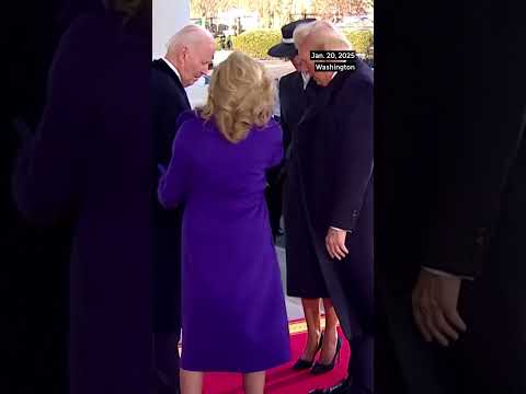 Biden says 'welcome home' as Trumps arrive at White House