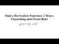Chain Rule and Derivatives