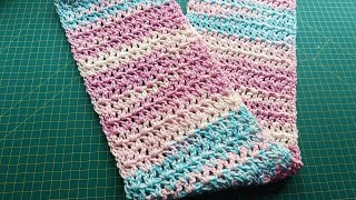 Crochet : Beginner Friendly Easy Scarf using V- Stitch - Tamil