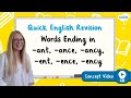 Suffixes and Spelling Patterns