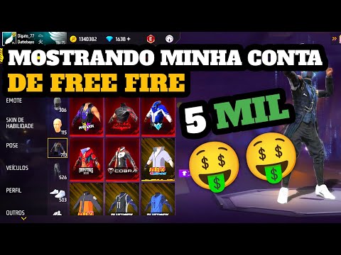 MOSTRANDO MINHA CONTA DE FREE FIRE SENDO INFLUENCIADOR DA GARENA PT2!