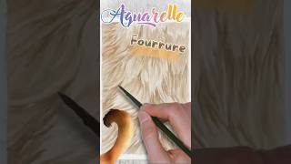 Peindre du poil et de la fourrure à l'aquarelle #shorts
