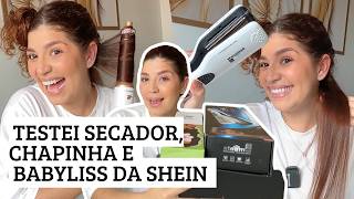 TESTEI SECADOR, CHAPINHA E BABYLISS DA SHEIN *no cabelo cacheado* | por Jessica Melo