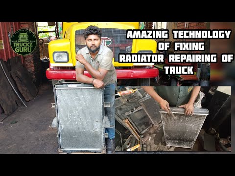 Amazing technology of fixing radiator repairing in workshop|കണ്ട് നോക്കൂ 🔥| truckz guru