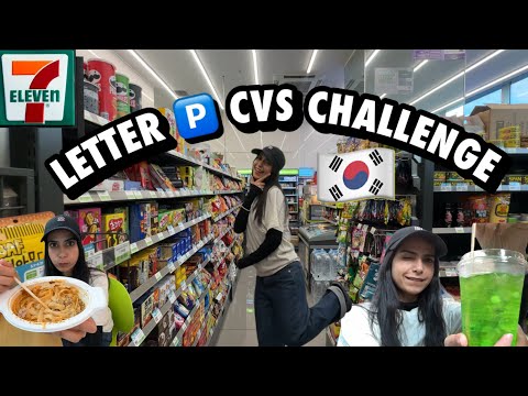 🇰🇷Eating everything starting with letter P | Korean CVS challenge 🍜
