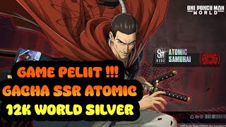 12K World Silver!!! Gacha SSR ATOMIC SAMURAI - One Punch Man World