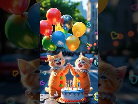 Kucing Nyanyi Happy Birthday - Selamat Ulang Tahun - #kucing #kucingnyanyi #kucinglucu #viralvideo
