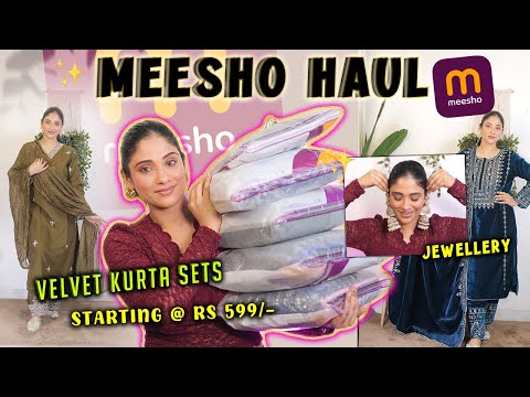 MEESHO Velvet KURTA HAUL || Starts 759/- Rs. winter collection 🩷meesho