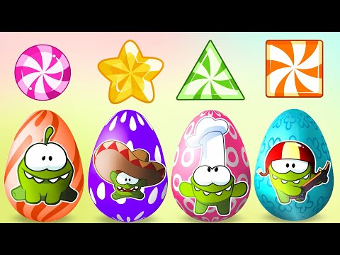 Learn Shapes With Om Nom Surprise Eggs 🥚 हिंदी सीखें 📚 Educational Video