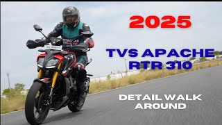 2025 TVS APACHE RTR 310  Detailed Walk Around | NEW KEY, NEW FEATURES, NEW COLOURS
