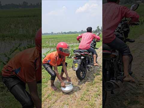 Don't leave your helmet on, or you'll get wet.