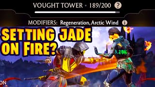 Vought Tower 189, Just Set MK11 Jade on FIRE in MK Mobile! EASY WIN!